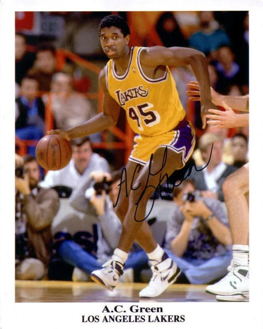 A.C. Green autographed Los Angeles Lakers 8x10 photo - AutographsForSale.com