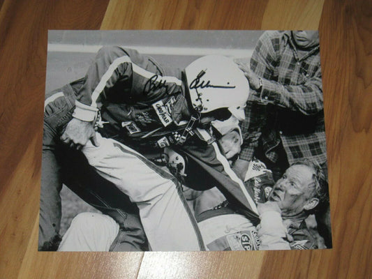 Bobby Allison signed 1979 Daytona 500 Fight 8x10 B&W photo - AutographsForSale.com