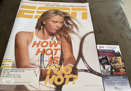 Maria Sharapova signed 2005 ESPN magazine w/ sexy cover JSA - AutographsForSale.com
