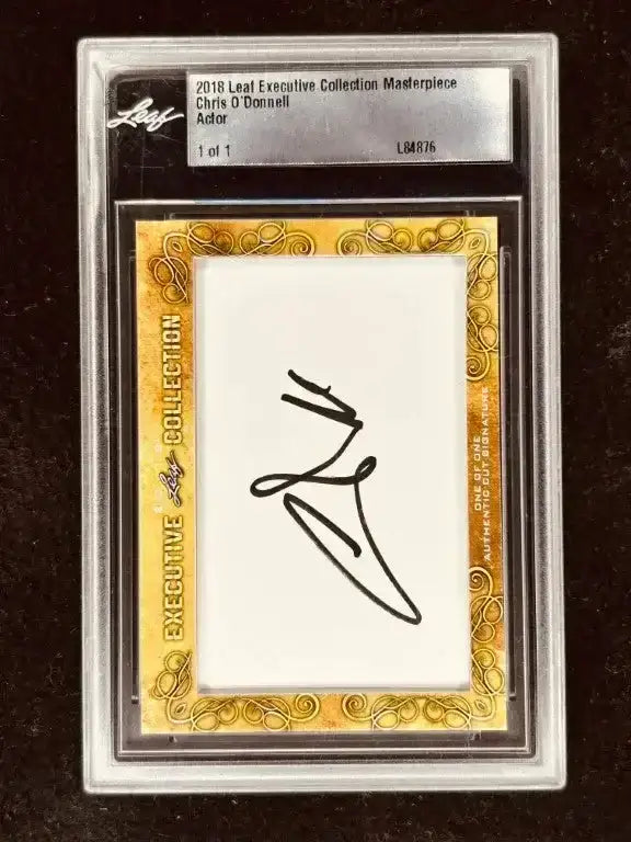 Chris O'Donnell 2018 Leaf Masterpiece Cut Signature certified signed card 1/1 JSA NCIS - AutographsForSale.com