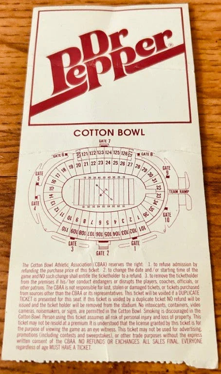 Aaron Glenn Texas A&M signed 1993 Cotton Bowl ticket stub NY Jets - AutographsForSale.com