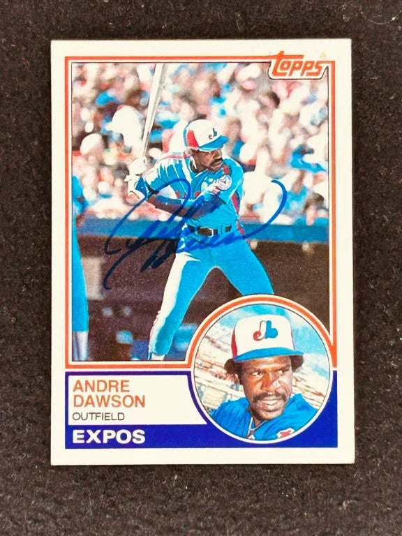Andre Dawson autographed Montreal Expos 1983 Topps card - AutographsForSale.com