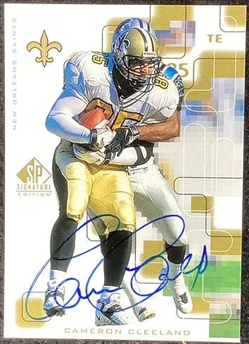 Cameron Cleeland certified signed Saints 1999 SP Signature card - AutographsForSale.com
