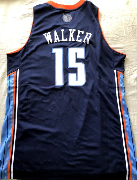 Kemba Walker Charlotte Bobcats Adidas 2012 2013 2014 blue jersey - AutographsForSale.com