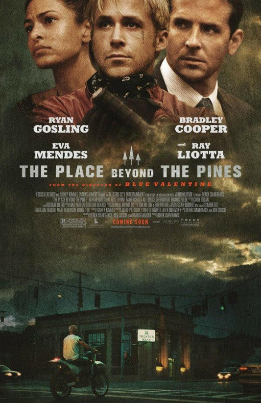Place Beyond Pines 2013 mini movie poster Bradley Cooper Ryan Gosling Eva Mendes - AutographsForSale.com