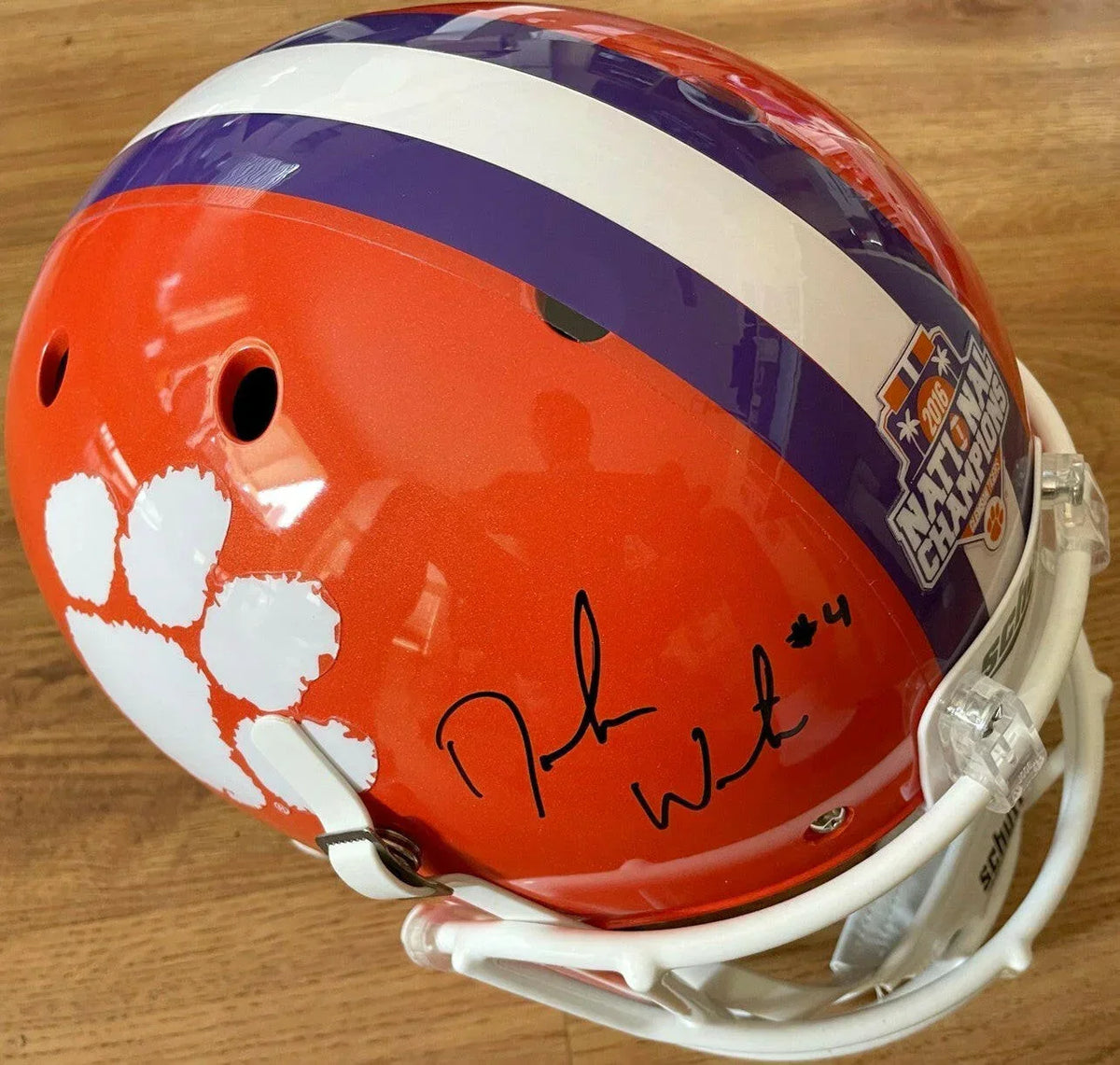 Deshaun Watson autographed Clemson Tigers 2016 National Champions Schutt full size helmet BAS - AutographsForSale.com