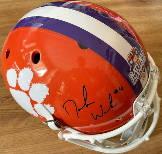 Deshaun Watson autographed Clemson Tigers 2016 National Champions Schutt full size helmet BAS - AutographsForSale.com