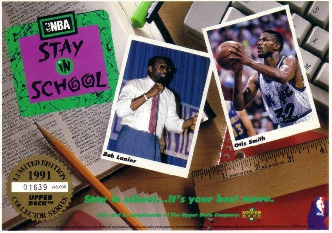 1991 Upper Deck Stay In School 5x7 Orlando Magic jumbo card Bob Lanier Otis Smith - AutographsForSale.com