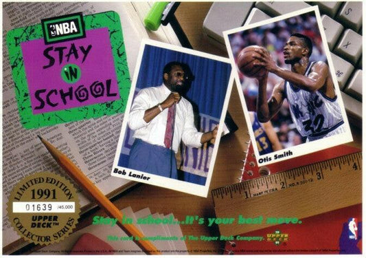1991 Upper Deck Stay In School 5x7 Orlando Magic jumbo card Bob Lanier Otis Smith - AutographsForSale.com