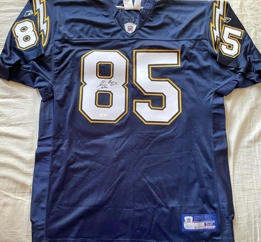 Antonio Gates signed Chargers Reebok 2003 Rookie game model jersey JSA - AutographsForSale.com