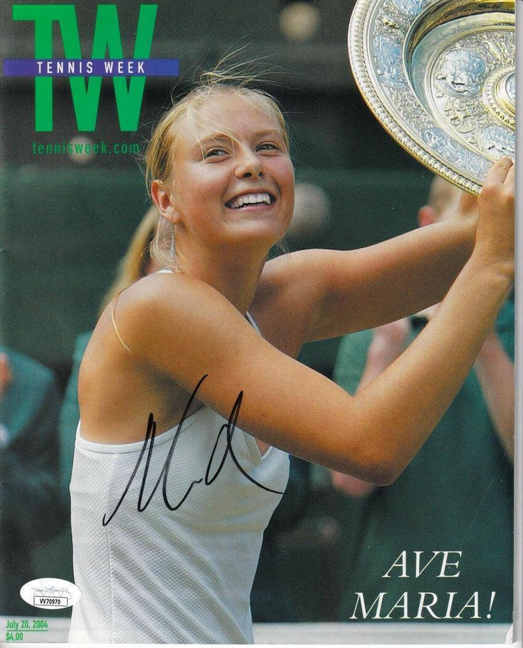 Maria Sharapova signed 2004 Wimbledon Tennis Week magazine JSA - AutographsForSale.com