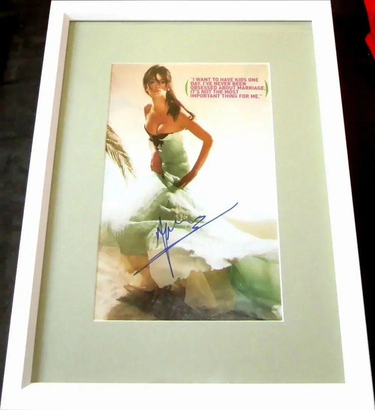 Penelope Cruz signed full page magazine photo framed JSA - AutographsForSale.com