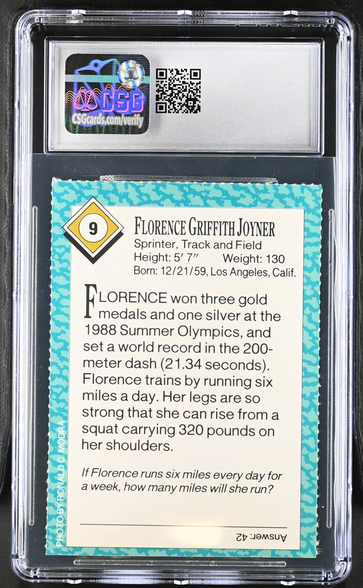 Florence Griffith Joyner 1989 Sports Illustrated for Kids Rookie Card CSG graded 8.5 - AutographsForSale.com