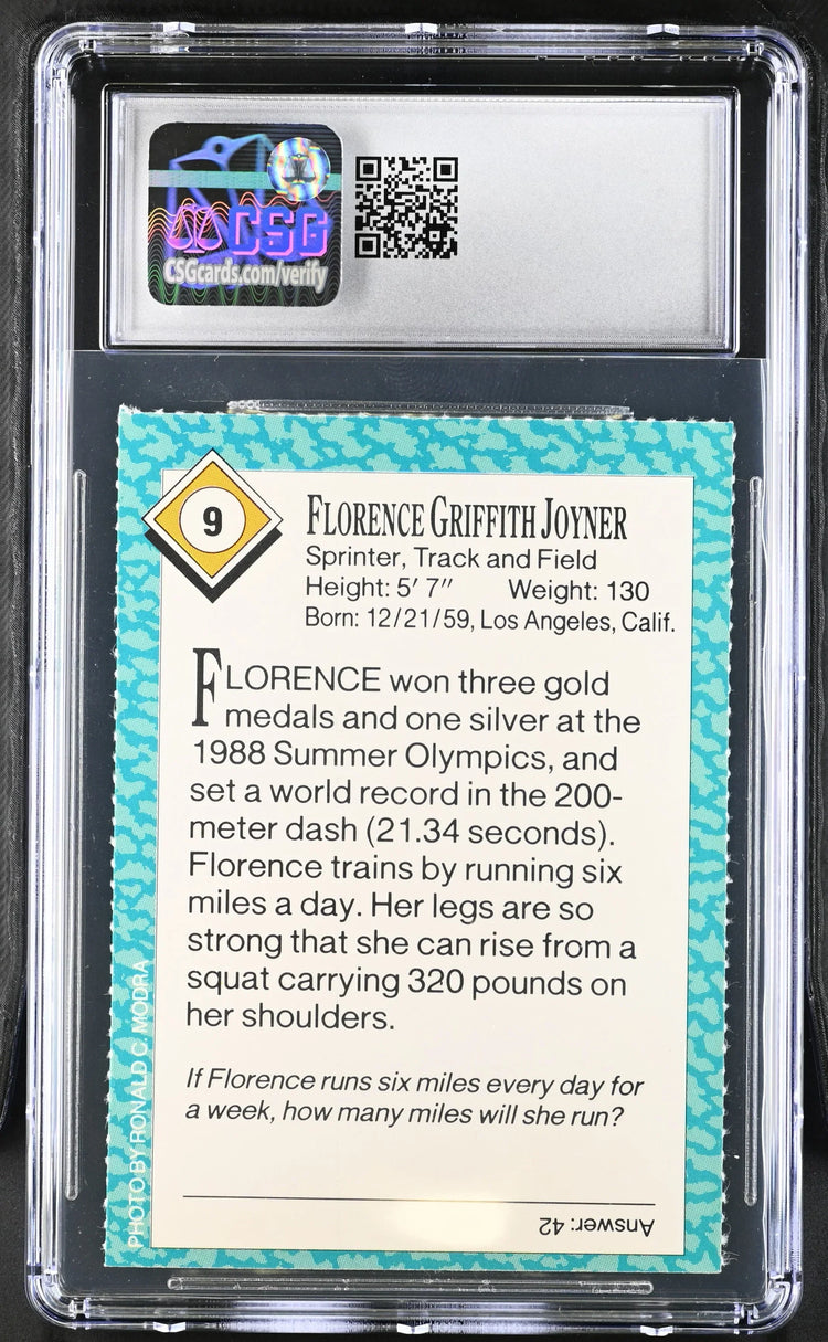 Florence Griffith Joyner 1989 Sports Illustrated for Kids Rookie Card CSG graded 8.5 - AutographsForSale.com