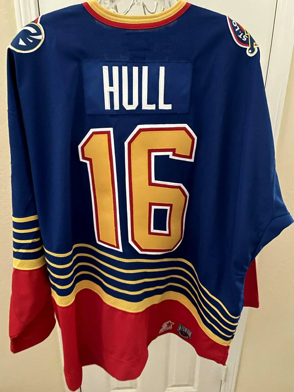 Brett Hull St Louis Blues 1990s Starter size 2XL blue jersey NEW - AutographsForSale.com