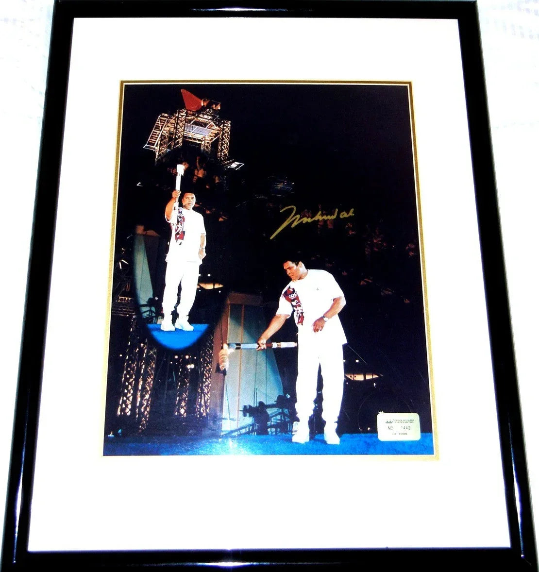 Muhammad Ali signed 1996 Olympic Torch 16x20 poster or photo framed - AutographsForSale.com