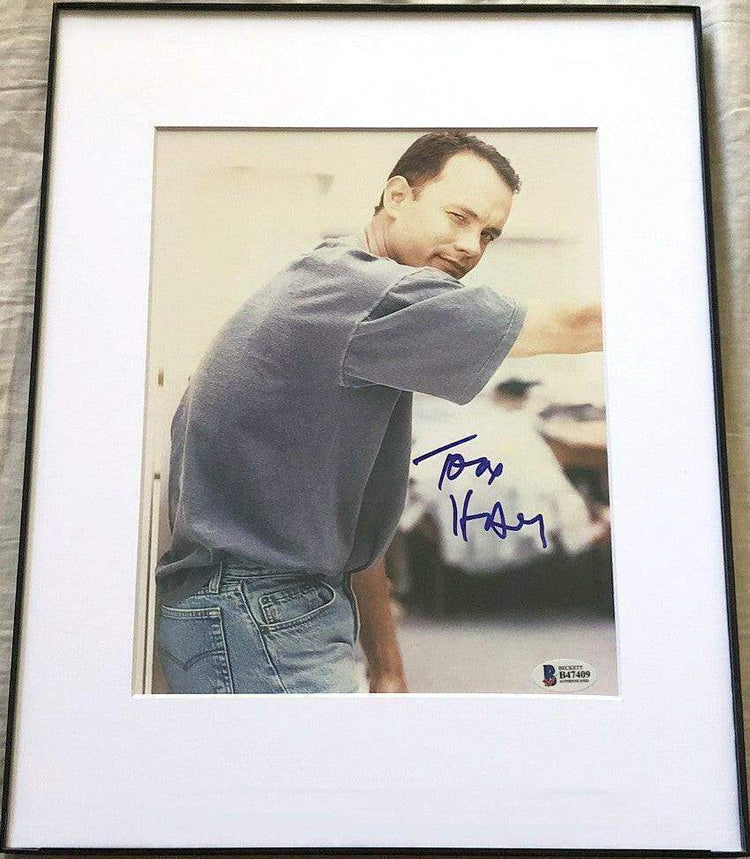 Tom Hanks signed 8x10 vintage photo matted & framed BAS - AutographsForSale.com