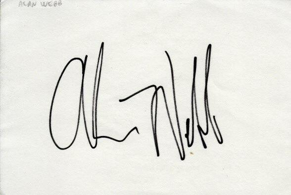 Alan Webb autographed 4x6 index card - AutographsForSale.com