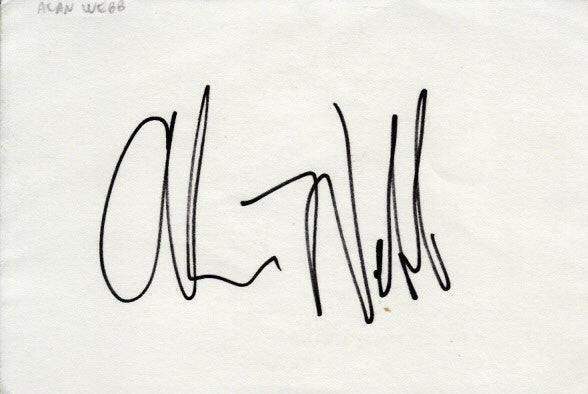 Alan Webb autographed 4x6 index card - AutographsForSale.com