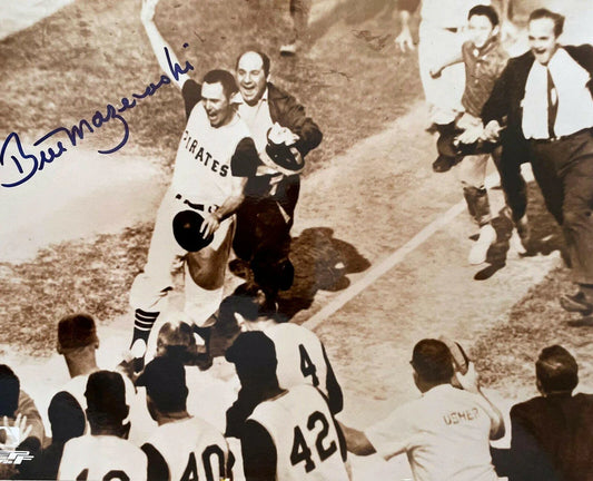 Bill Mazeroski autographed Pittsburgh Pirates 1960 World Series Home Run Celebration 8x10 photo - AutographsForSale.com