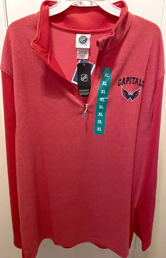 Washington Capitals red long sleeve heavyweight knit XL shirt NEW - AutographsForSale.com