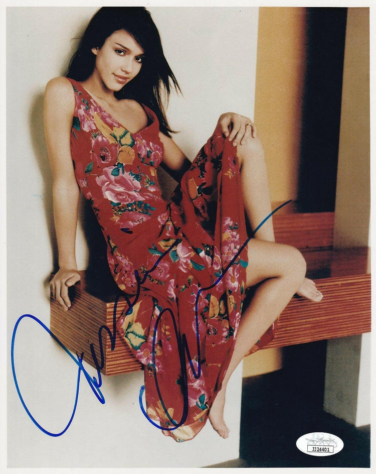 Jessica Alba autographed sexy 8x10 vintage photo JSA - AutographsForSale.com