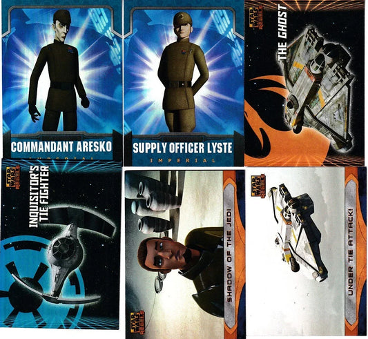 2015 Topps Star Wars Rebels 6 different Rainbow Foil insert cards - AutographsForSale.com