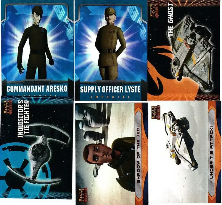 2015 Topps Star Wars Rebels 6 different Rainbow Foil insert cards - AutographsForSale.com