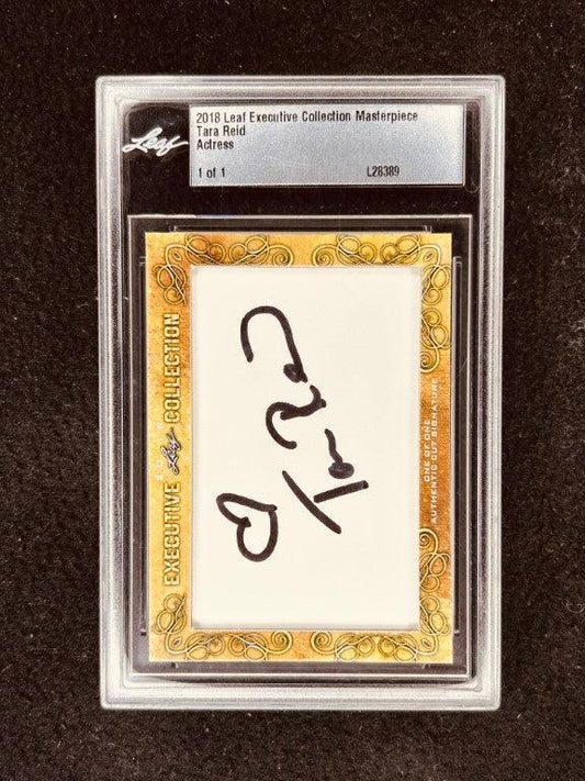 Tara Reid 2018 Leaf Masterpiece Cut Signature certified signed card 1/1 JSA - AutographsForSale.com