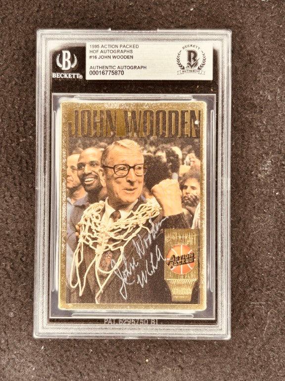 John Wooden certified autograph UCLA 1994 Action Packed Hall of Fame card BAS slabbed - AutographsForSale.com