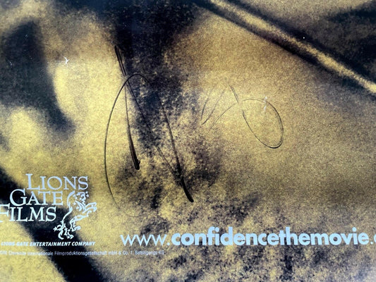 Andy Garcia signed Confidence 2003 mini movie poster Damaged - AutographsForSale.com