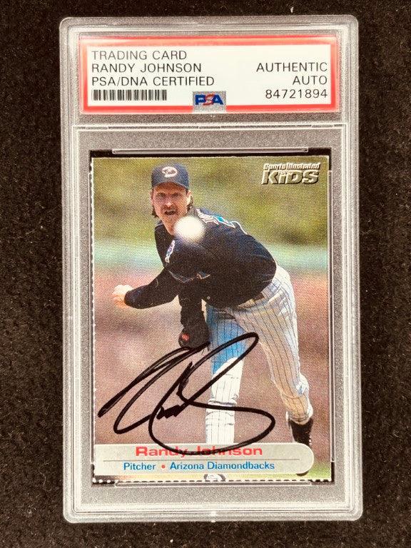Randy Johnson signed Diamondbacks 2001 SI for Kids card PSA/DNA - AutographsForSale.com