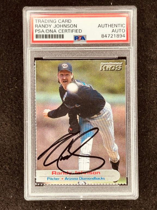 Randy Johnson signed Diamondbacks 2001 SI for Kids card PSA/DNA - AutographsForSale.com