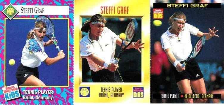Steffi Graf 1993 1997 and 1999 Sports Illustrated for Kids tennis cards - AutographsForSale.com