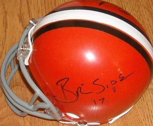 Ozzie Newsome & Brian Sipe signed Cleveland Browns mini helmet JSA - AutographsForSale.com