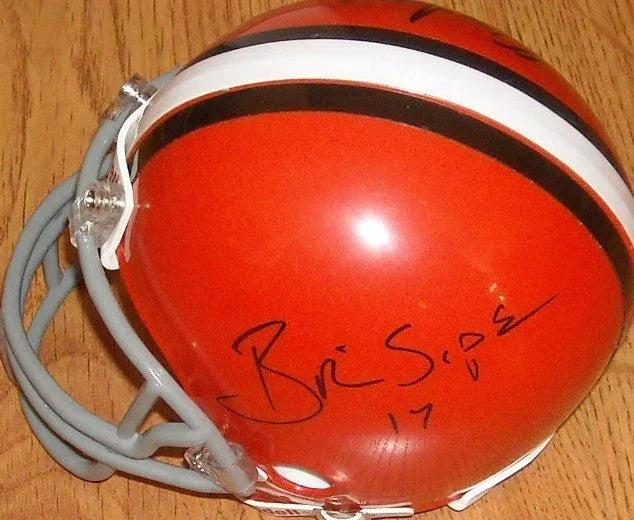 Ozzie Newsome & Brian Sipe signed Cleveland Browns mini helmet JSA - AutographsForSale.com