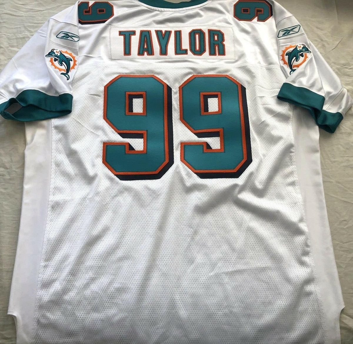 Jason Taylor Dolphins 2002 to 2007 Reebok game model jersey - AutographsForSale.com