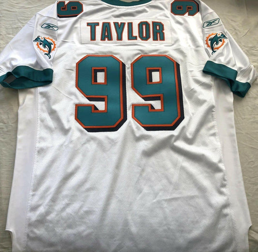 Jason Taylor Dolphins 2002 to 2007 Reebok game model jersey - AutographsForSale.com