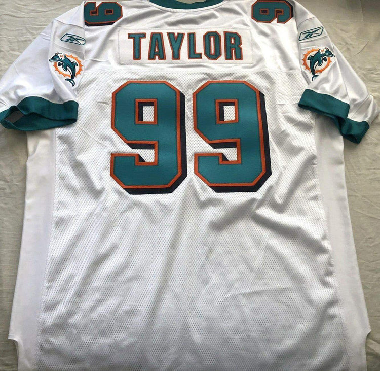 Jason Taylor Dolphins 2002 to 2007 Reebok game model jersey - AutographsForSale.com