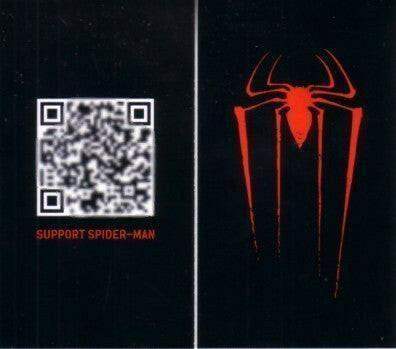 Amazing Spider-Man Movie 2012 Wondercon Spider-Man QR Code card - AutographsForSale.com