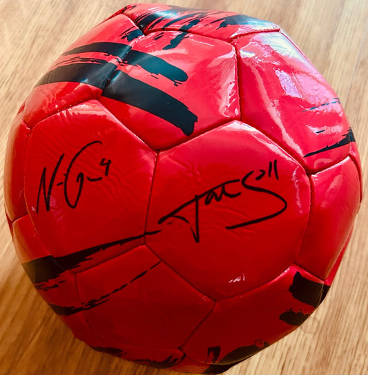 Naomi Girma & Jaedyn Shaw signed soccer ball JSA 2024 US Olympic team USWNT - AutographsForSale.com