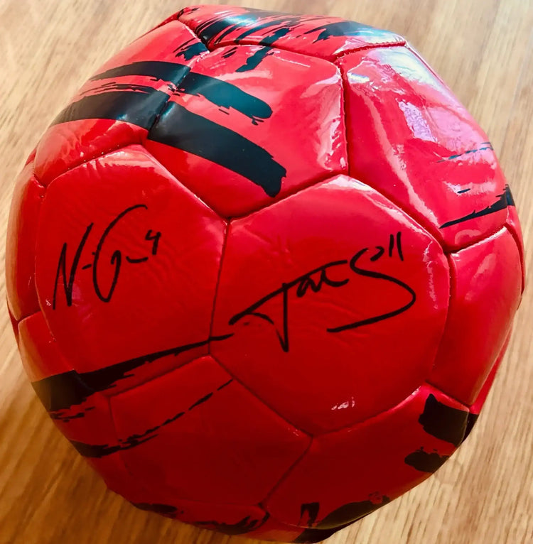 Naomi Girma & Jaedyn Shaw signed soccer ball JSA 2024 US Olympic team USWNT - AutographsForSale.com