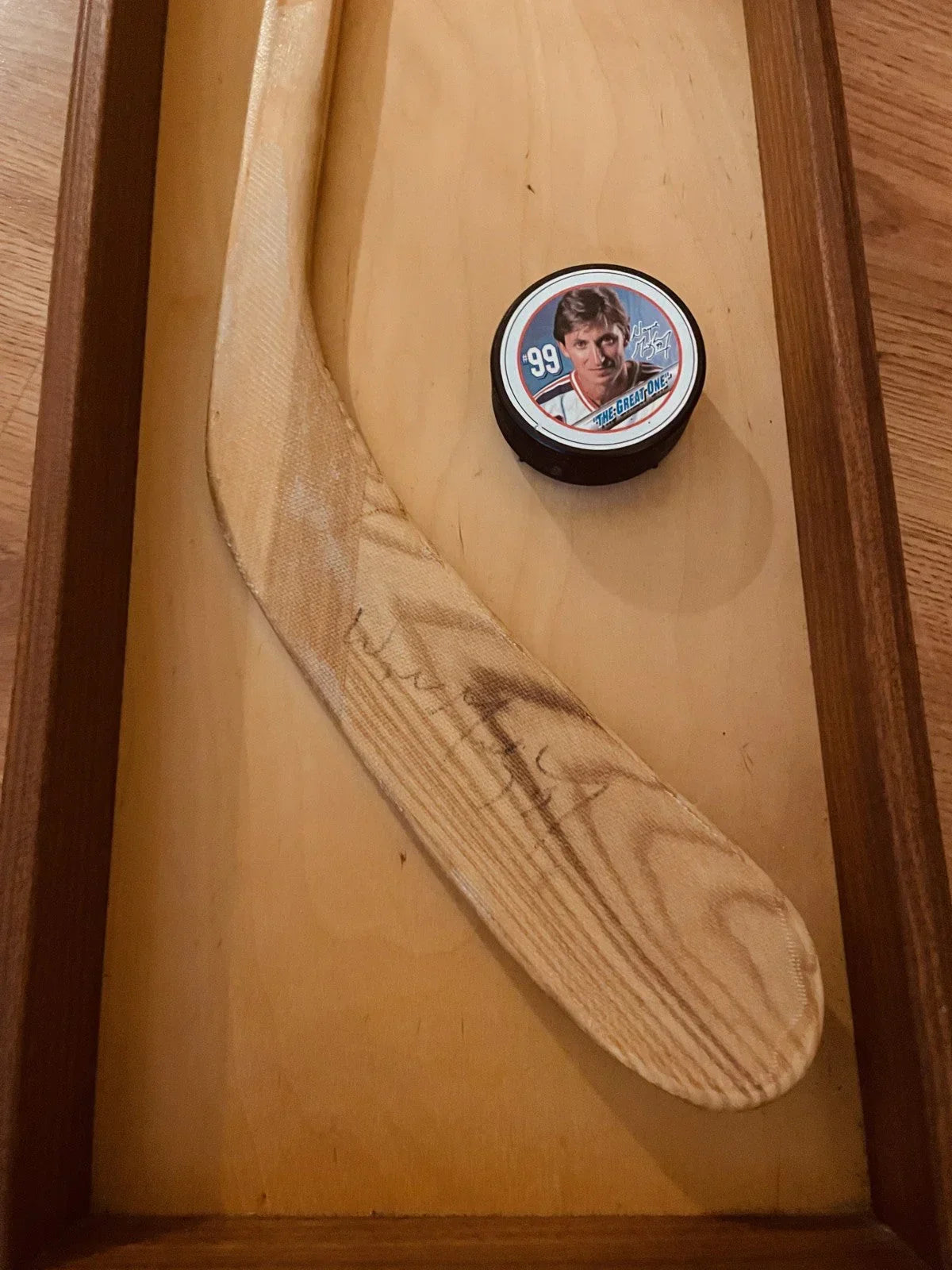 Wayne Gretzky autographed New York Rangers Hespeler game model stick framed JSA - AutographsForSale.com