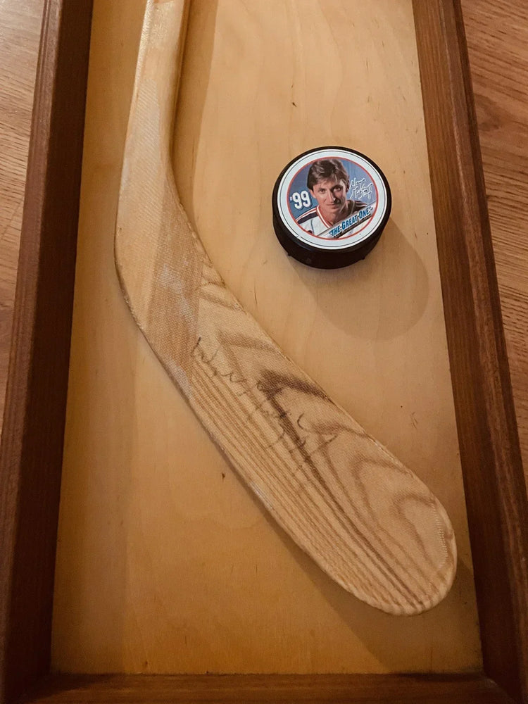 Wayne Gretzky autographed New York Rangers Hespeler game model stick framed JSA - AutographsForSale.com