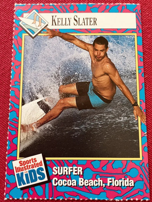 Kelly Slater 1993 Sports Illustrated for Kids surfing Rookie Card (edge notch) - AutographsForSale.com