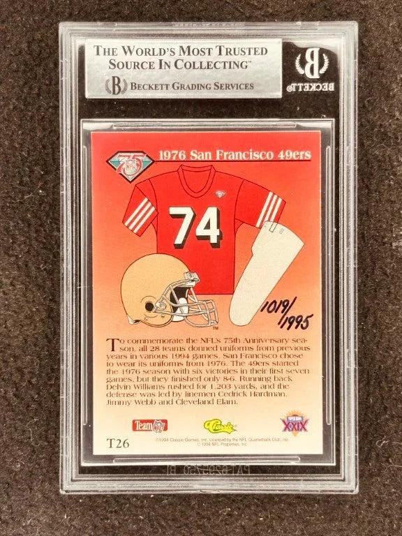 Steve Young autographed San Francisco 49ers 1995 NFL Experience card BAS slabbed - AutographsForSale.com