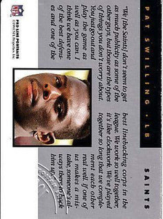 Pat Swilling signed Saints 1991 Pro Line National Convention card - AutographsForSale.com