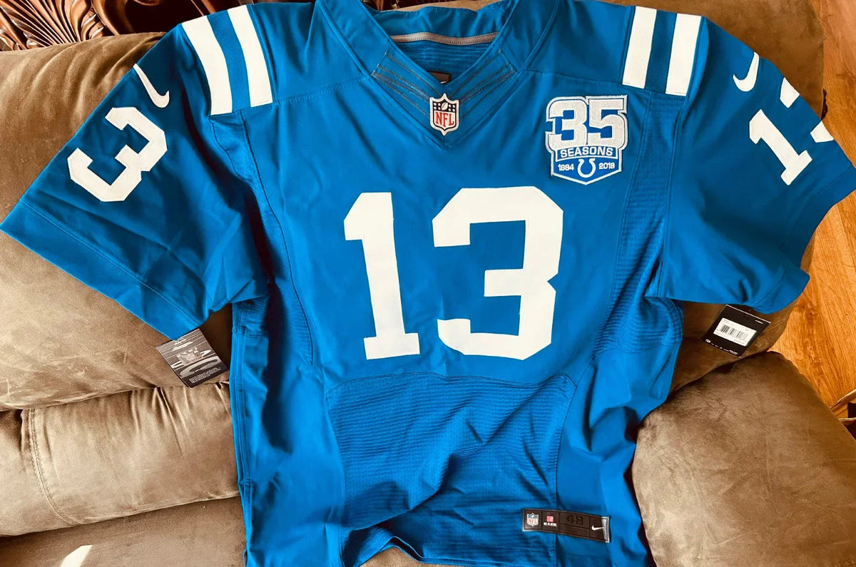 T.Y. Hilton Indianapolis Colts 2018 Nike Elite game model blue jersey NEW - AutographsForSale.com