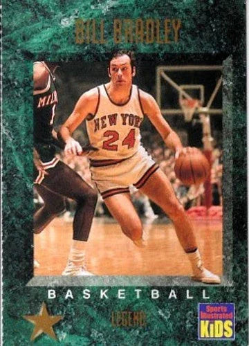 Bill Bradley NY Knicks 1994 SI for Kids Legends card - AutographsForSale.com