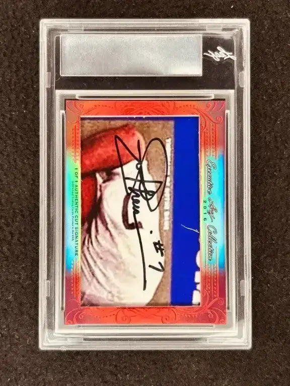 John Riggins & Joe Theismann 2016 Leaf Masterpiece Cut Signature certified signed card 1/1 JSA Redskins - AutographsForSale.com